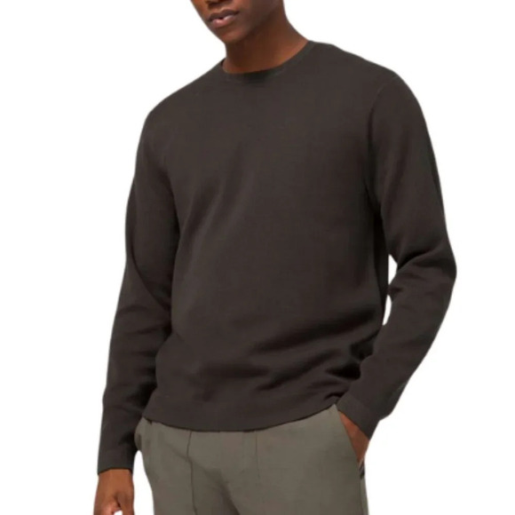 Lululemon Mens Large Cascade Coast Crew Dark Olive Sweater